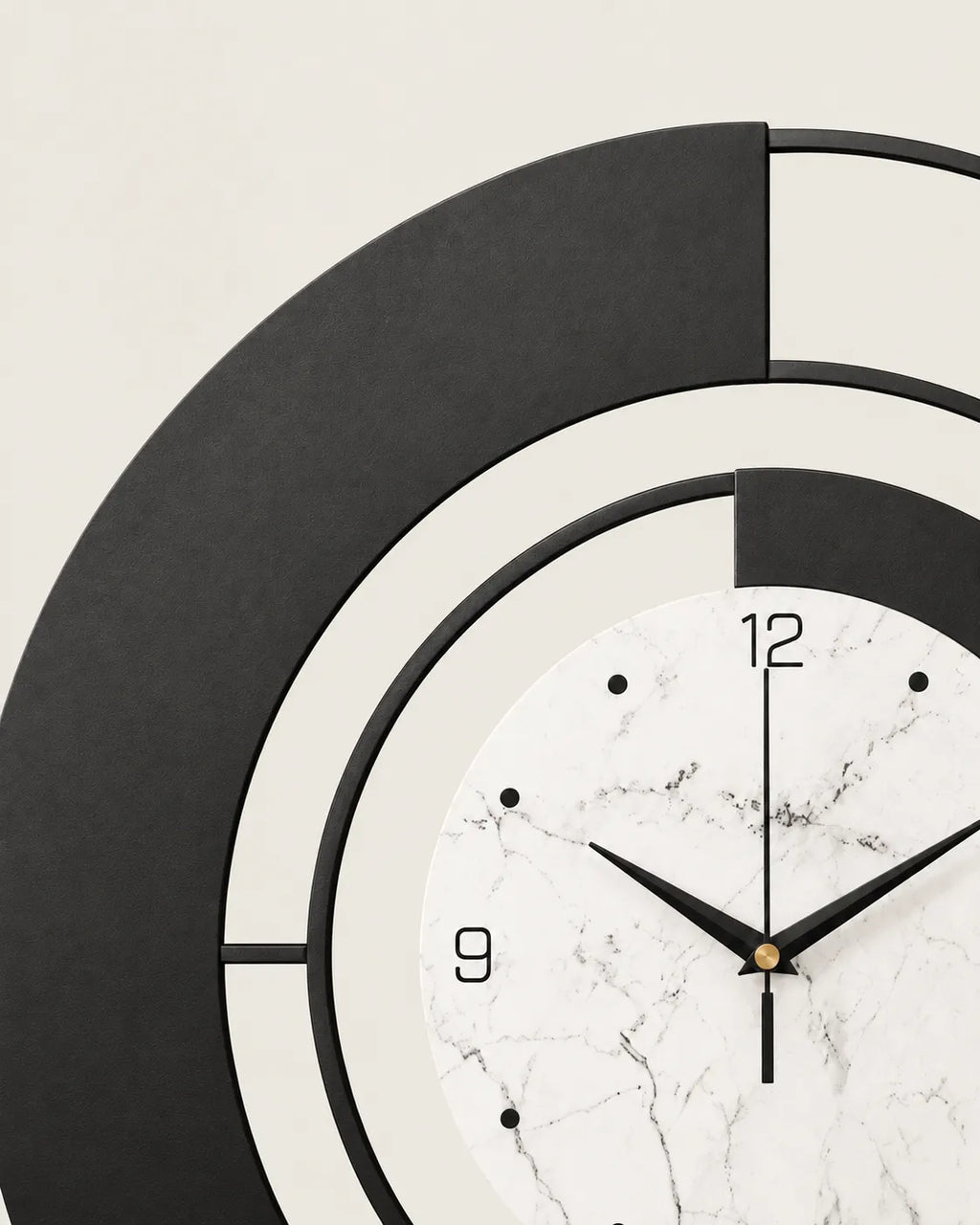 Horloge Murale Forme Irrégulière Moderne — Noir ou Doré