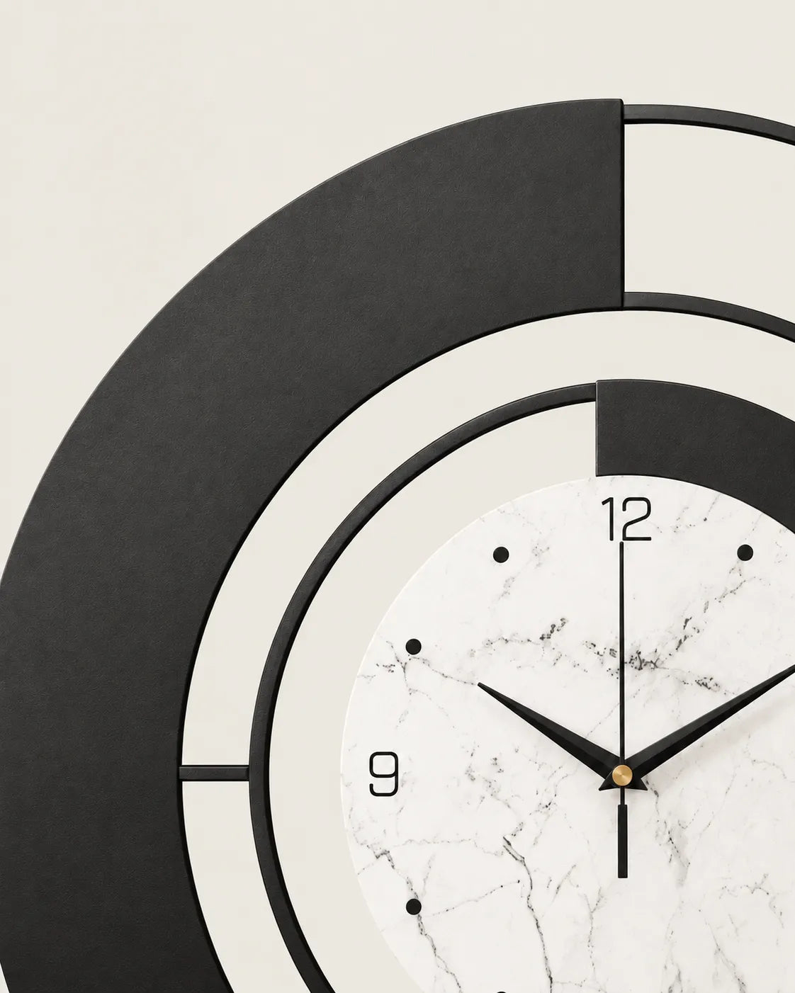 Horloge Murale Forme Irrégulière Moderne — Noir ou Doré