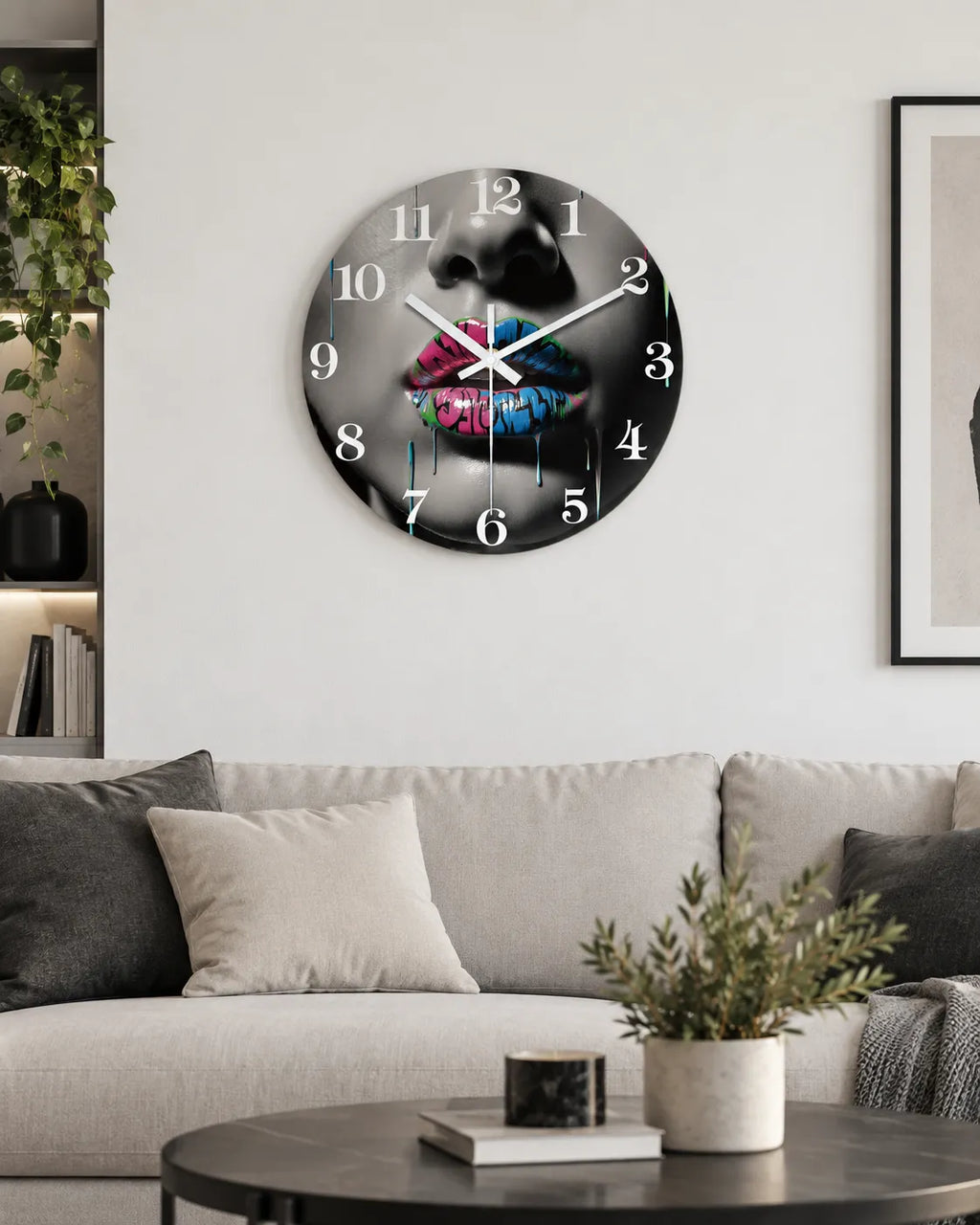 Horloge Murale Bois Graffiti Silencieuse — 6 Tailles