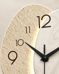 Horloge Murale Bois MDF Géométrique Silencieuse — 3 Tailles