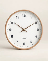 Horloge Murale Bois Massif Scandinave Silencieuse — 2 Modèles