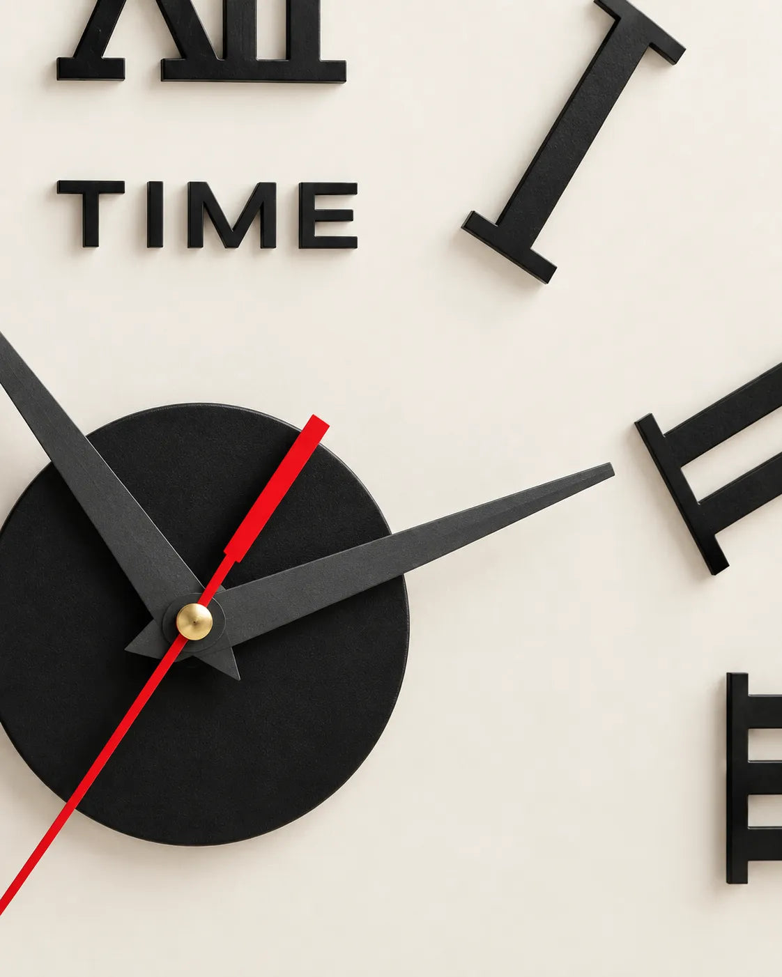 Horloge Murale DIY Miroir Chiffres Romains 3D 40 cm Autocollante