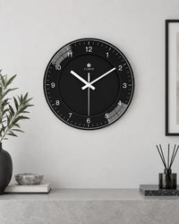 Horloge Murale Noire Ronde Silencieuse — 4 Tailles