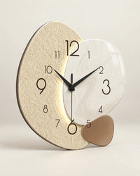 Horloge Murale Bois MDF Géométrique Silencieuse — 3 Tailles