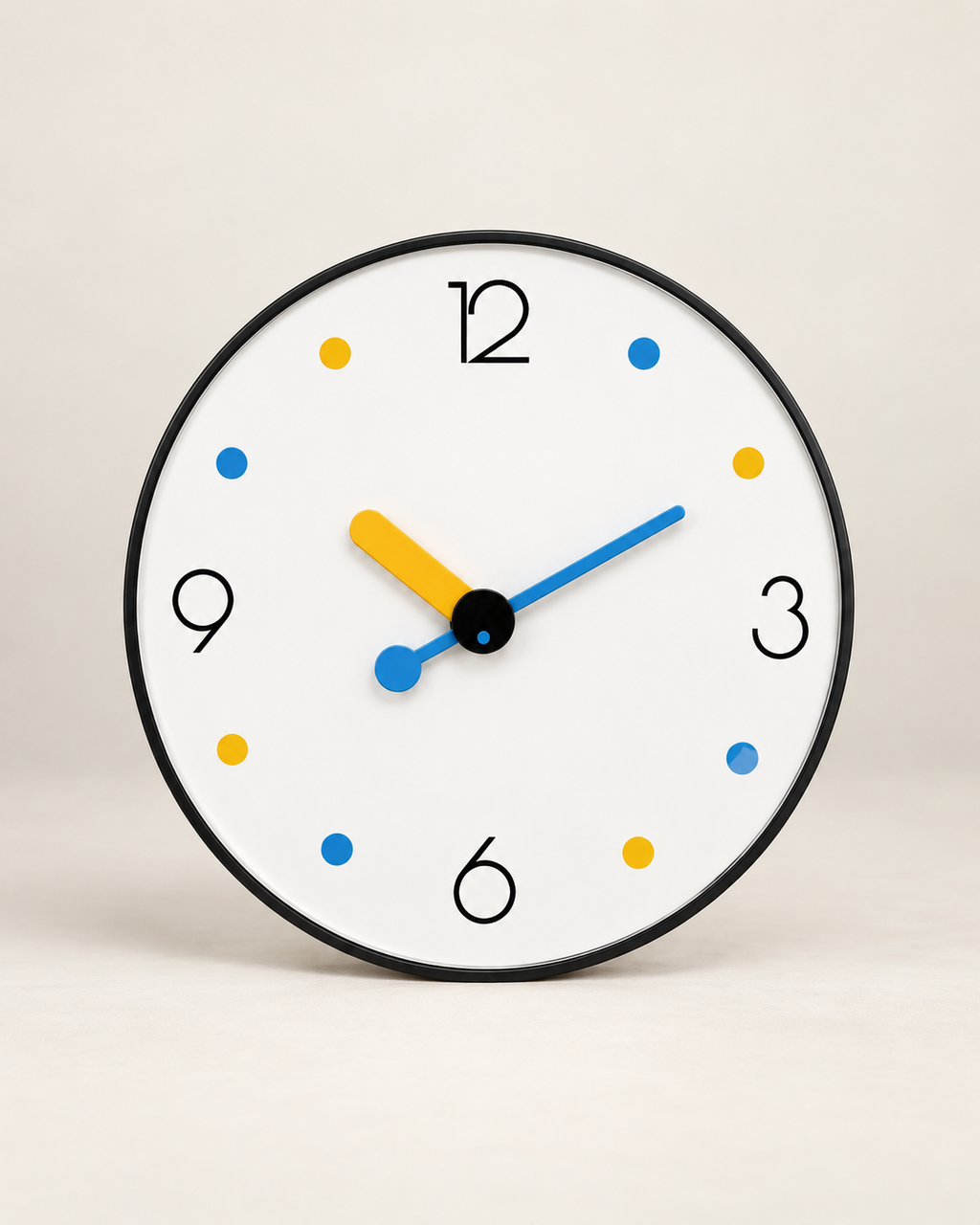 Horloge Murale Multicolore Ronde Silencieuse — 3 Tailles