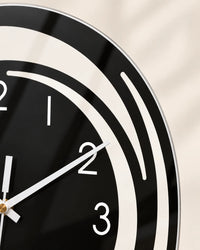 Horloge Murale à Balancier Acrylique Noir 30 cm Silencieuse