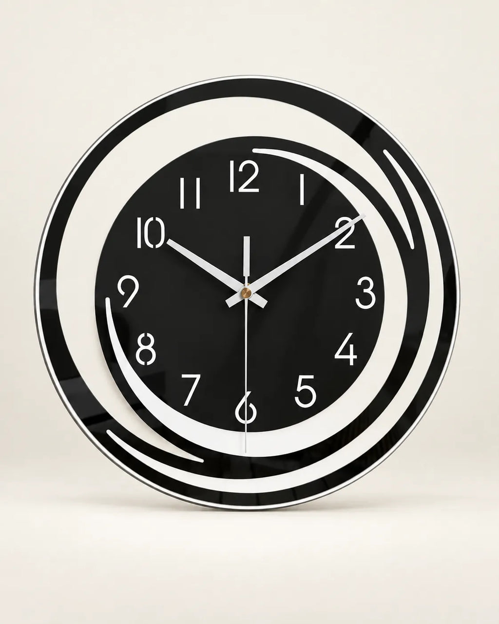 Horloge Murale à Balancier Acrylique Noir 30 cm Silencieuse