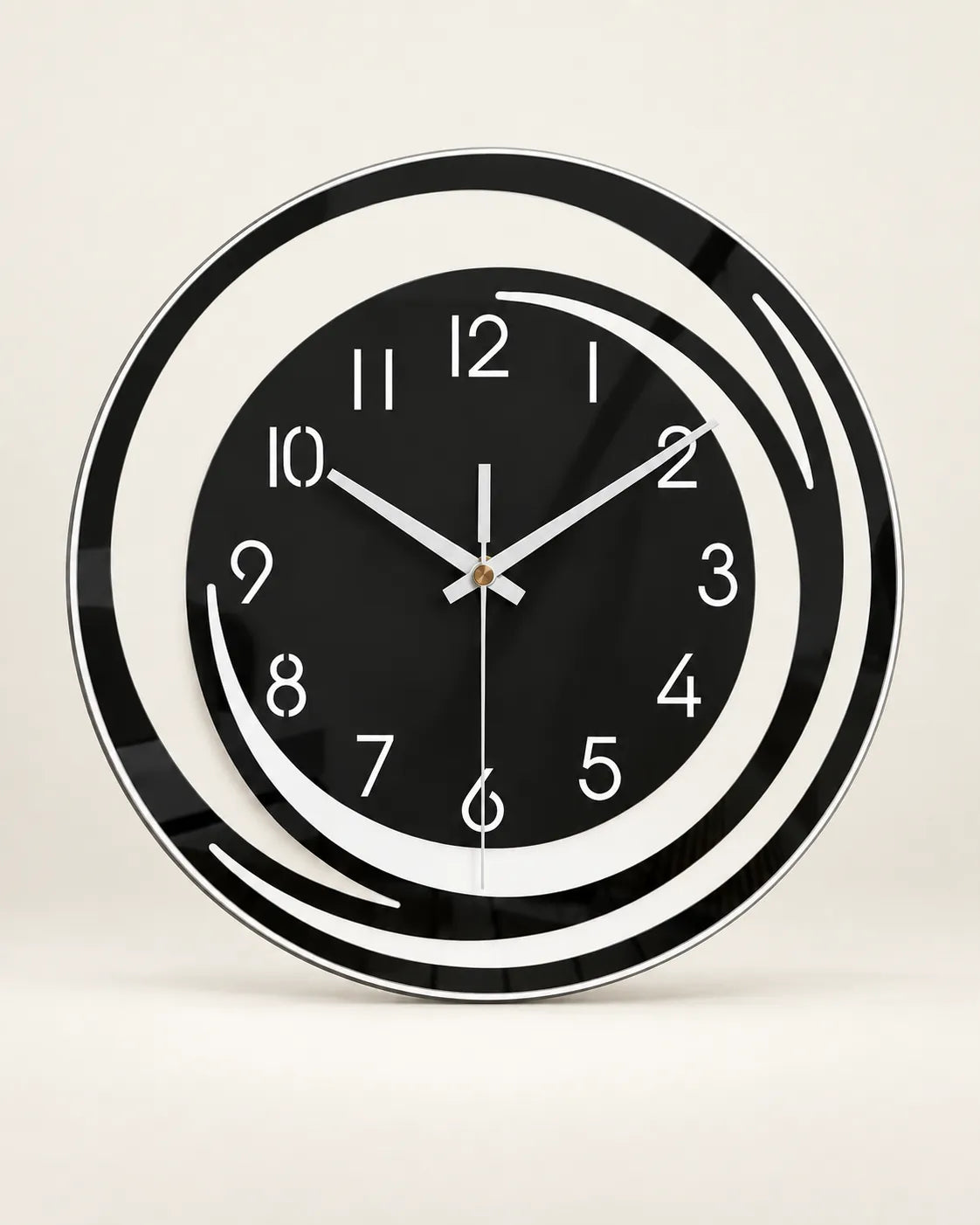 Horloge Murale à Balancier Acrylique Noir 30 cm Silencieuse