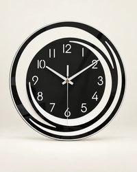 Horloge Murale à Balancier Acrylique Noir 30 cm Silencieuse