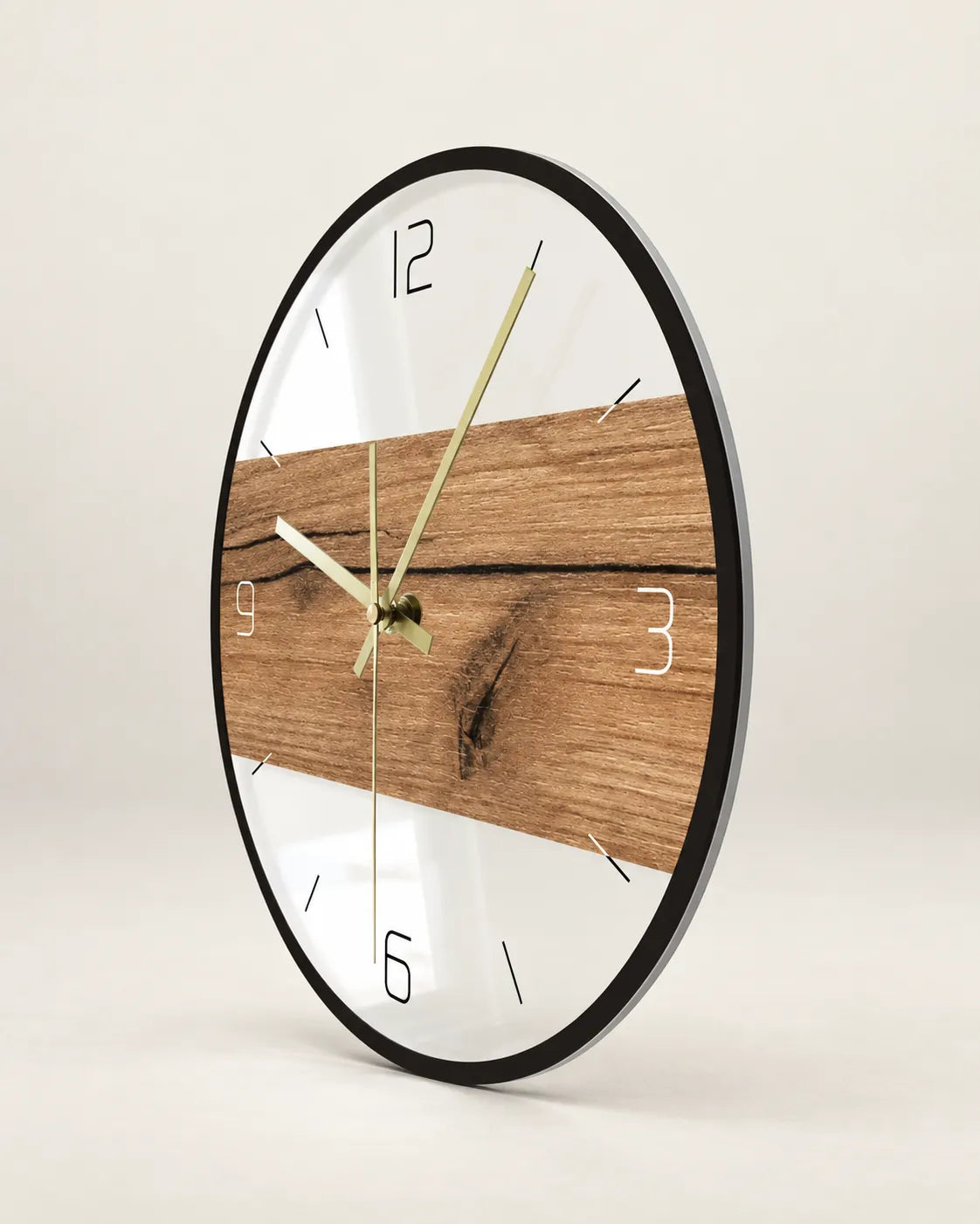 Horloge Murale Acrylique Ronde 30 cm Effet Texturé Silencieuse