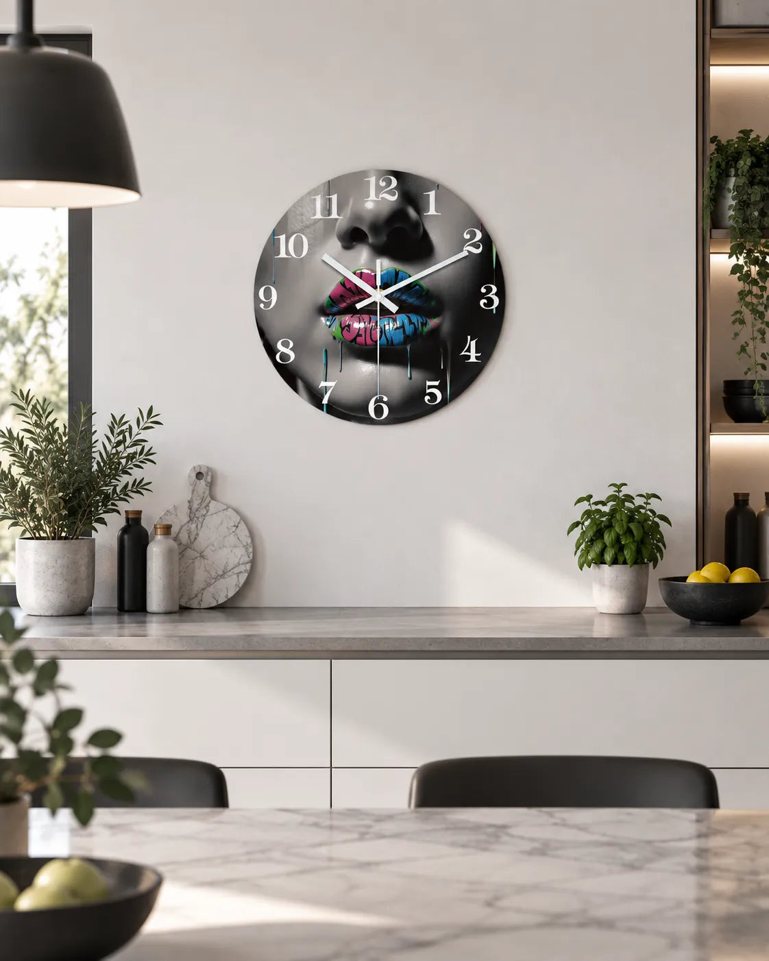 Horloge Murale Bois Graffiti Silencieuse — 6 Tailles