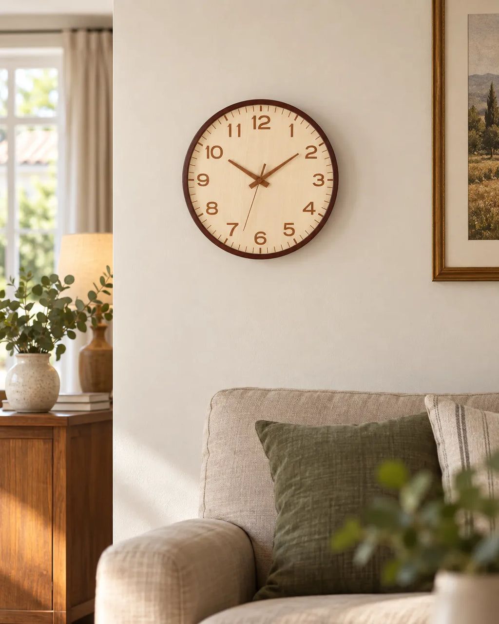 Horloge Murale Bois Style Japonais Silencieuse — 3 Tailles