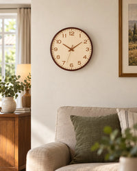 Horloge Murale Bois Style Japonais Silencieuse — 3 Tailles