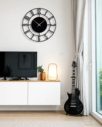 Horloge Murale Ronde Chiffres Arabes Silencieuse