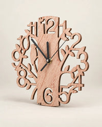 Horloge Murale Arbre en Bois 22 cm Mouvement Quartz