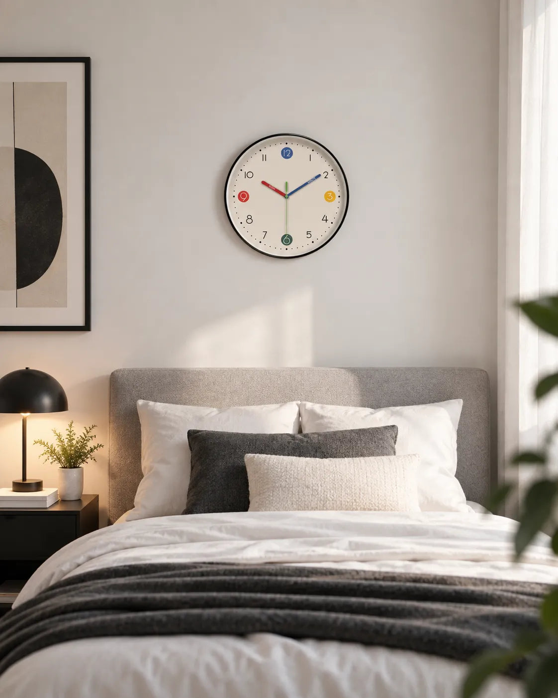 Horloge Murale Couleurs Pastel Silencieuse — 3 Tailles