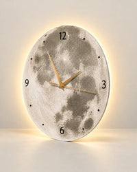 Horloge Murale Lune LED Luminosité Réglable — 3 Tailles