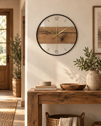 Horloge Murale Acrylique Ronde 30 cm Effet Texturé Silencieuse