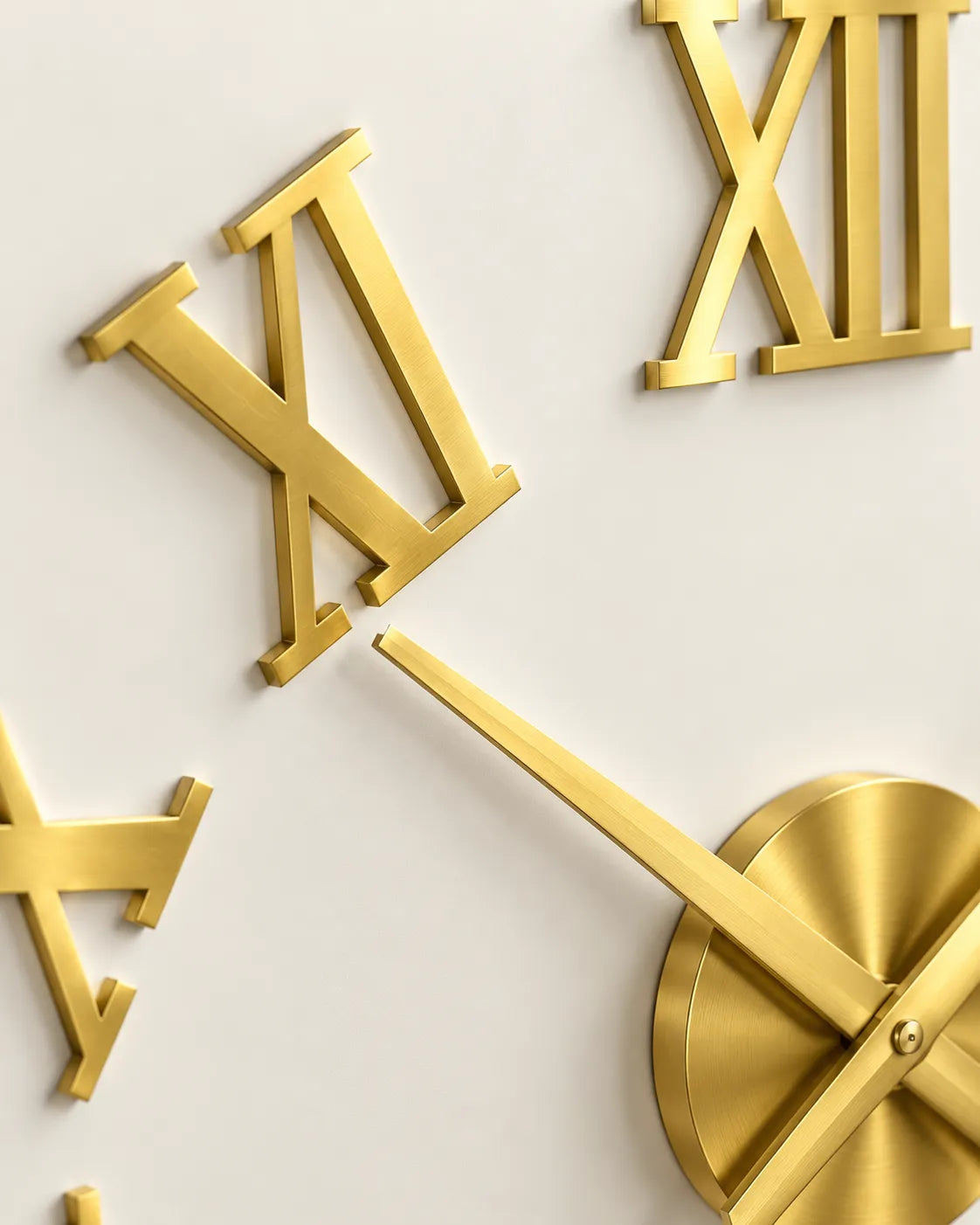 Grande Horloge Murale DIY Miroir Chiffres Romains Silencieuse
