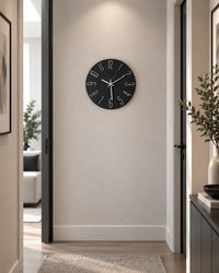 Horloge Murale Ronde 30 cm Chiffres 3D Silencieuse — 4 Coloris