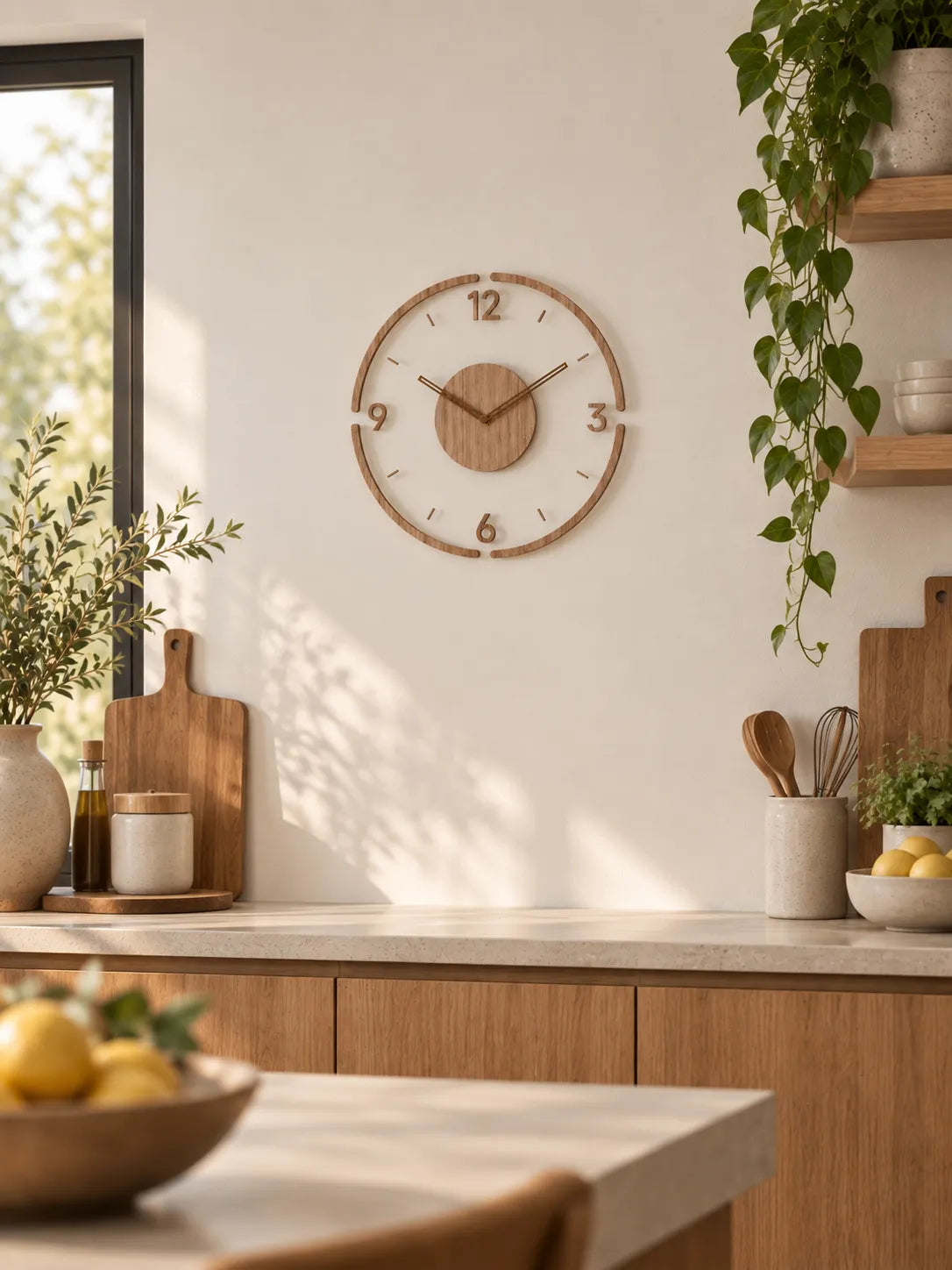 Horloge Murale Scandinave en Verre Silencieuse — 2 Tailles