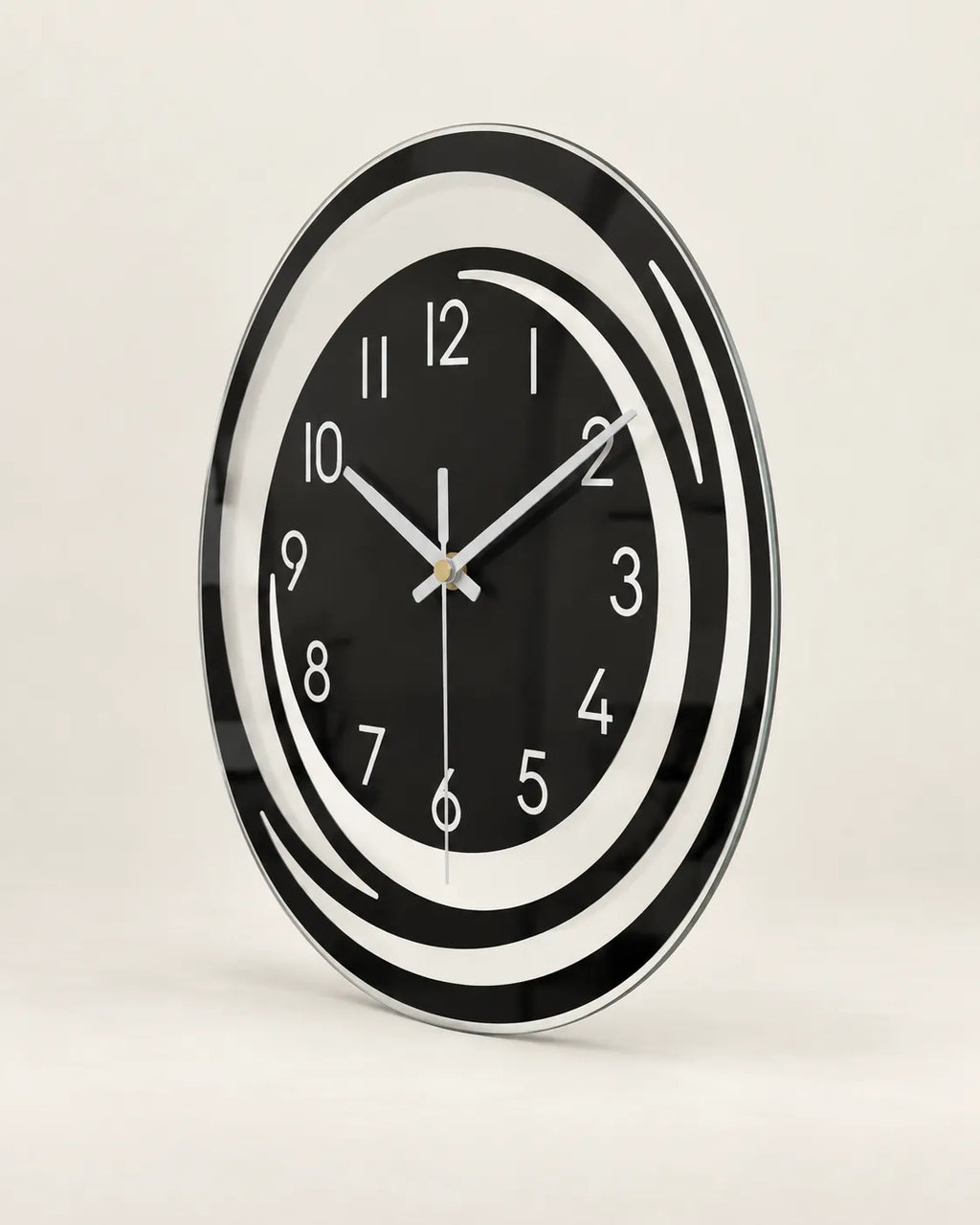 Horloge Murale à Balancier Acrylique Noir 30 cm Silencieuse