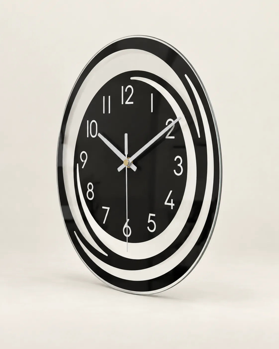 Horloge Murale à Balancier Acrylique Noir 30 cm Silencieuse