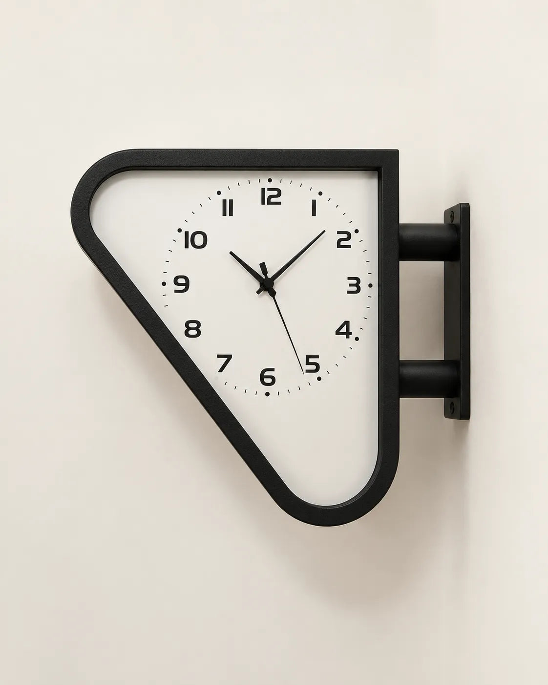 Horloge de Gare Double Face Triangulaire Pivotante Silencieuse