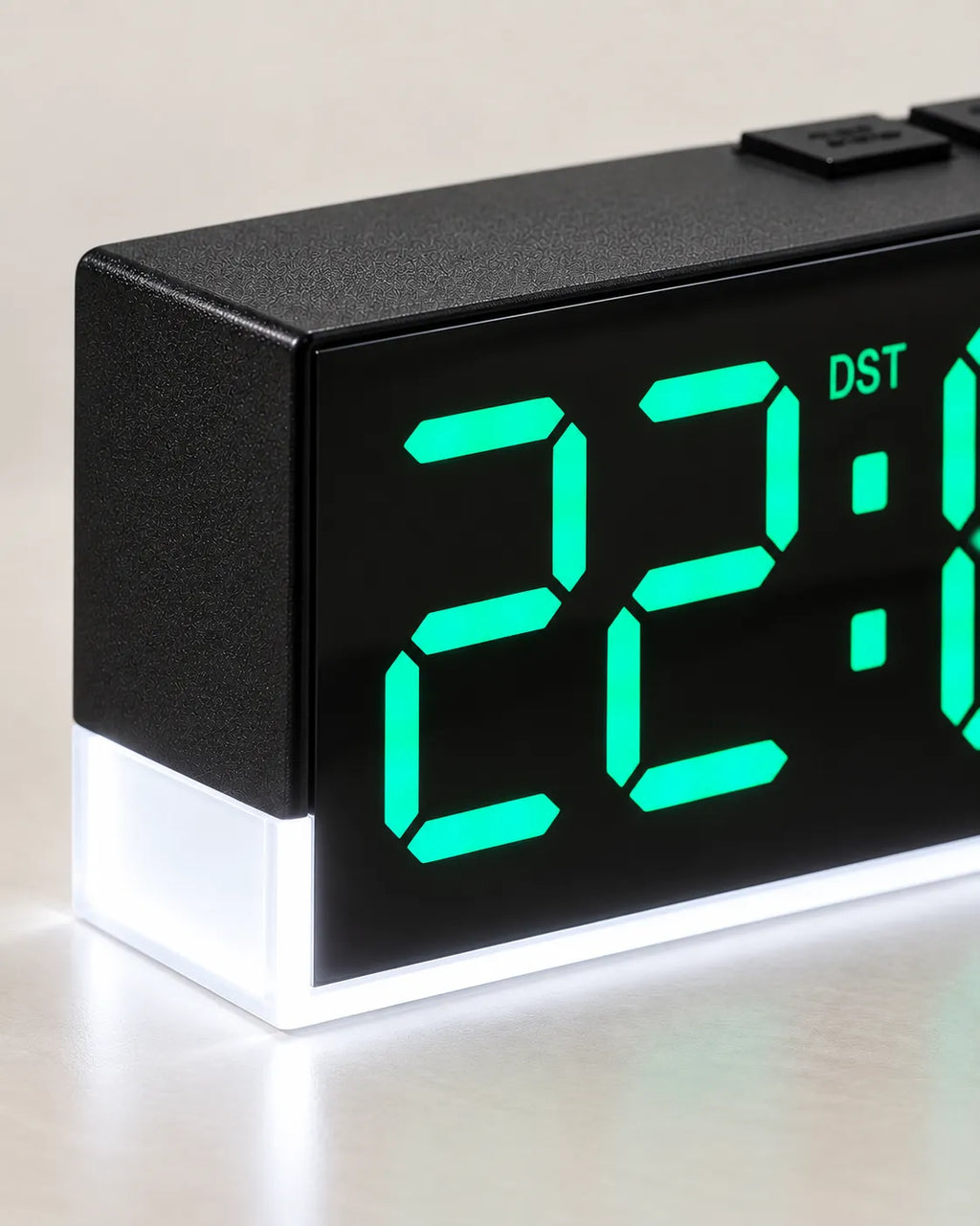 Réveil Numérique LED 16,8 cm Double Alarme et Lumière d’Ambiance