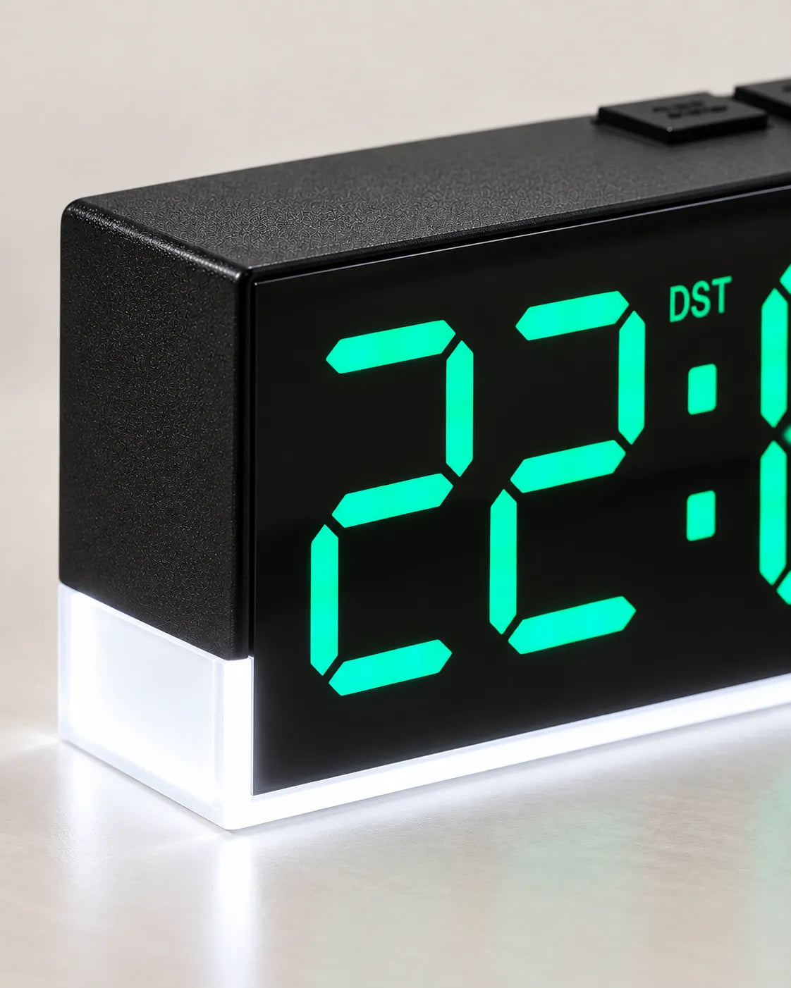 Réveil Numérique LED 16,8 cm Double Alarme et Lumière d’Ambiance