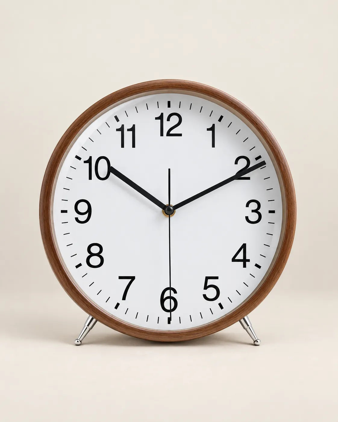 Horloge à Poser Bois 22 cm Silencieuse sur Pieds