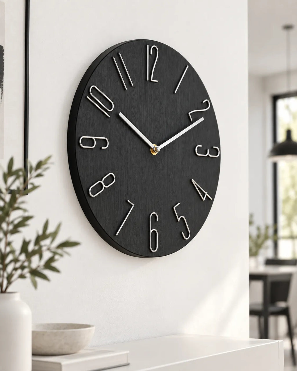 Horloge Murale Scandinave 30 cm Sans Trotteuse Silencieuse