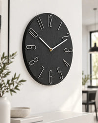 Horloge Murale Scandinave 30 cm Sans Trotteuse Silencieuse