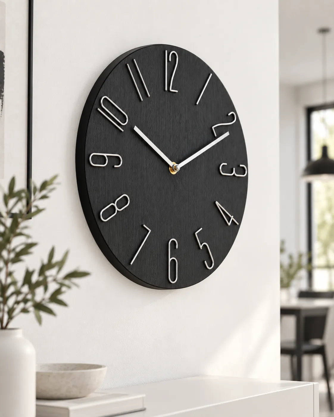 Horloge Murale Scandinave 30 cm Sans Trotteuse Silencieuse