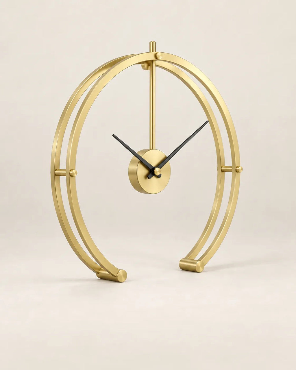 Horloge Murale Métal Demi-Cercle 50 cm Style Scandinave