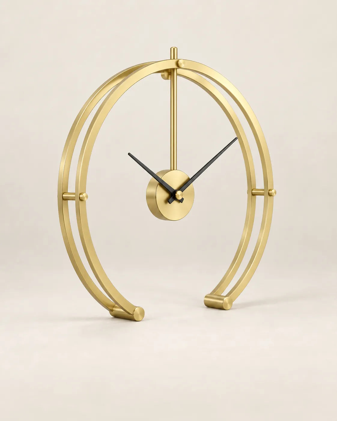 Horloge Murale Métal Demi-Cercle 50 cm Style Scandinave