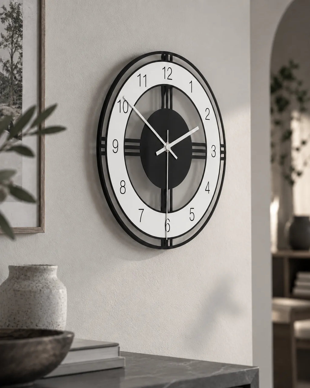 Horloge Murale Acrylique Minimaliste 32 cm Silencieuse