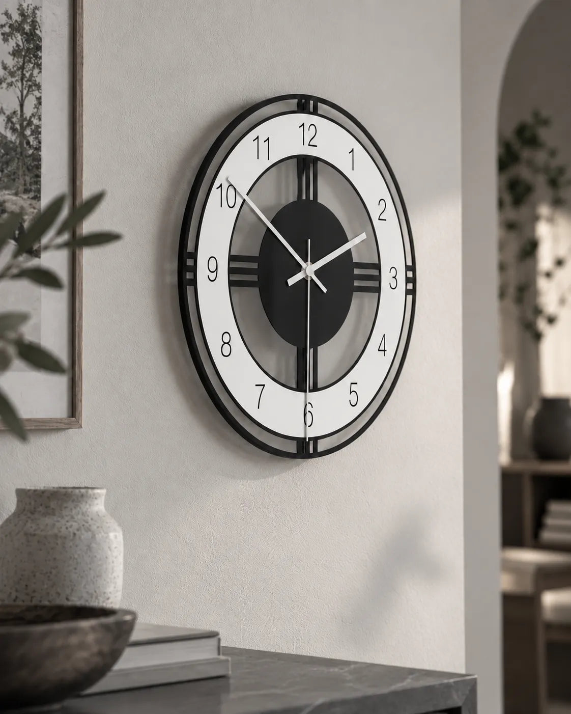 Horloge Murale Acrylique Minimaliste 32 cm Silencieuse