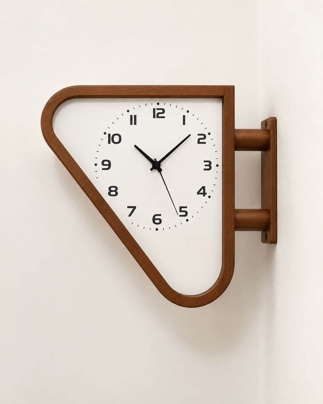 Horloge de Gare Double Face Triangulaire Pivotante Silencieuse