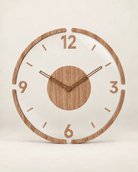 Horloge Murale Scandinave en Verre Silencieuse — 2 Tailles