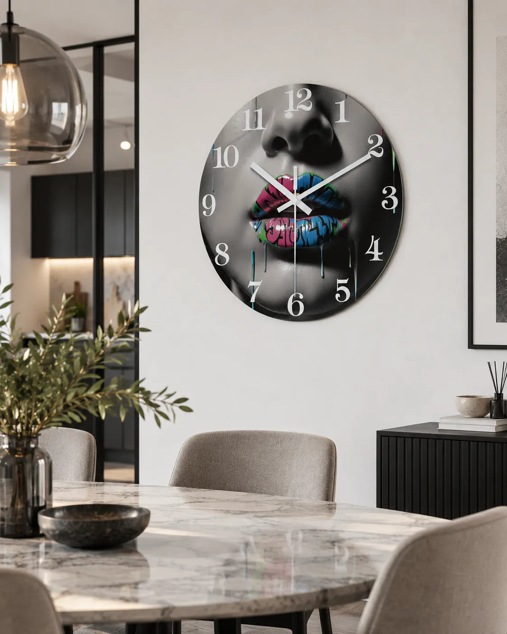 Horloge Murale Bois Graffiti Silencieuse — 6 Tailles