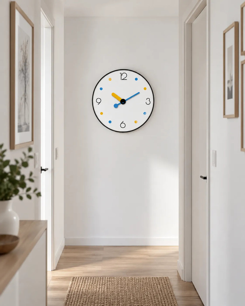 Horloge Murale Multicolore Ronde Silencieuse — 3 Tailles
