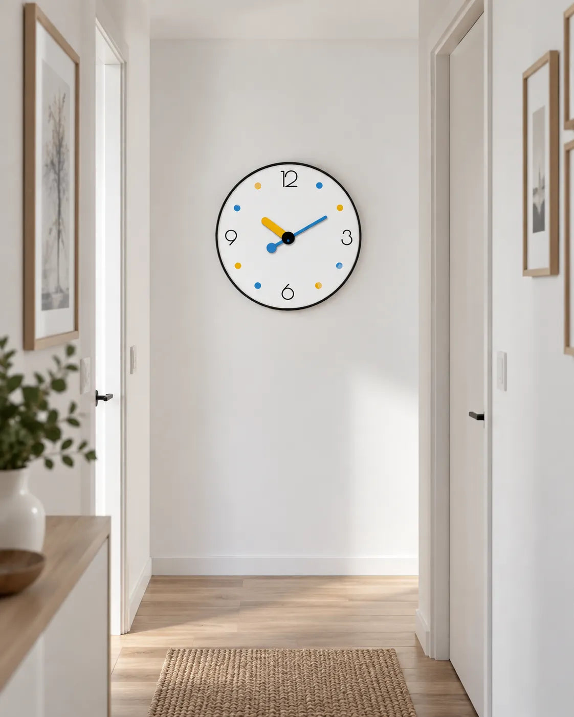 Horloge Murale Multicolore Ronde Silencieuse — 3 Tailles