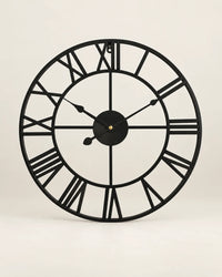 Horloge Murale Métal Ajouré 40 cm Chiffres Romains Silencieuse