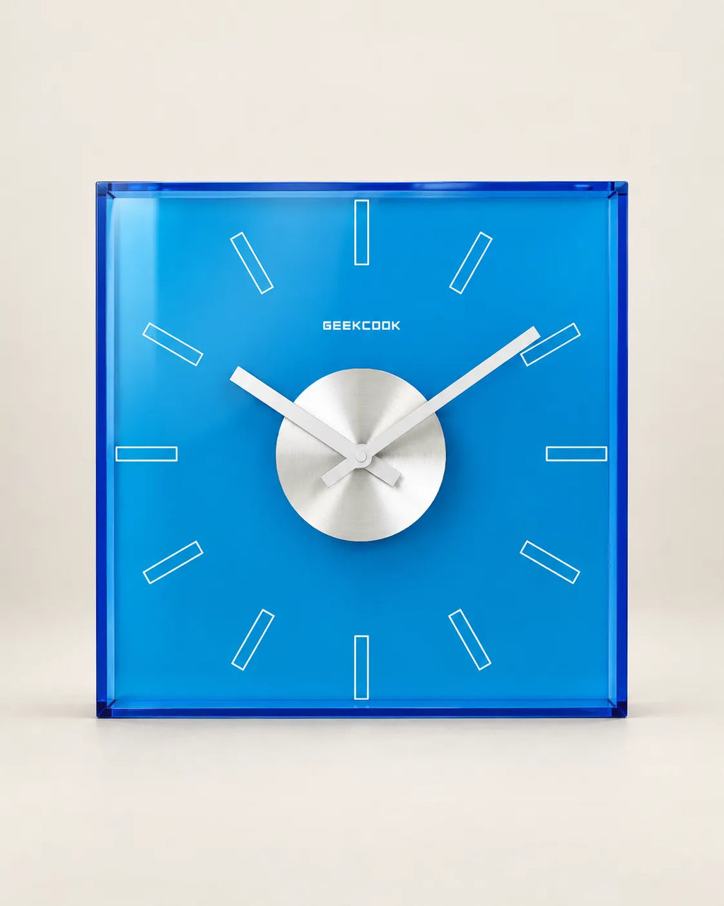 Horloge Murale Acrylique Transparente Carrée 30 cm Silencieuse