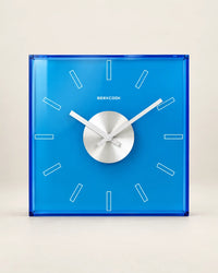 Horloge Murale Acrylique Transparente Carrée 30 cm Silencieuse