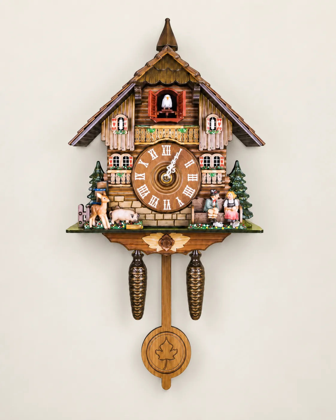 Horloge Coucou Bois Rétro Oiseau Animé à Sonnerie — 3 Modèles