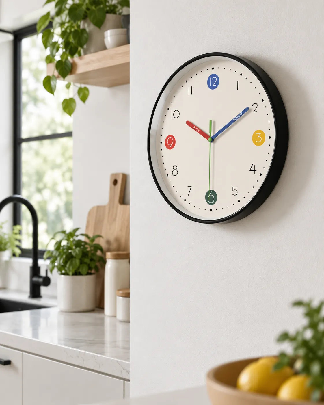 Horloge Murale Couleurs Pastel Silencieuse — 3 Tailles