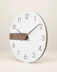 Horloge Murale Bois et Acrylique Blanc 30 cm Silencieuse