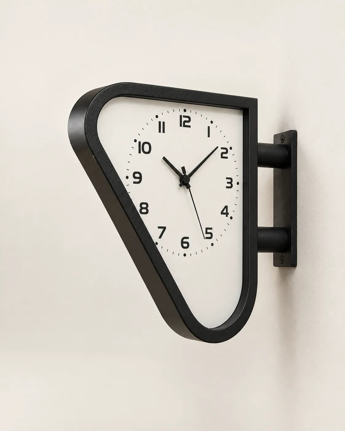 Horloge de Gare Double Face Triangulaire Pivotante Silencieuse